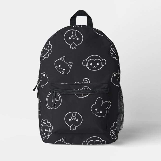 Sac à dos noir de la parade animale (Recto)
