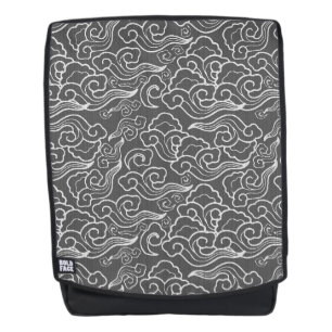 Sac À Dos Nuages Japonais Vintage, Gris Graphite