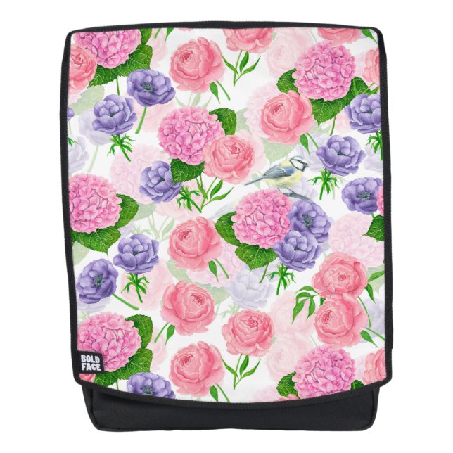 Sac À Dos Oiseau et fleurs (Devant)