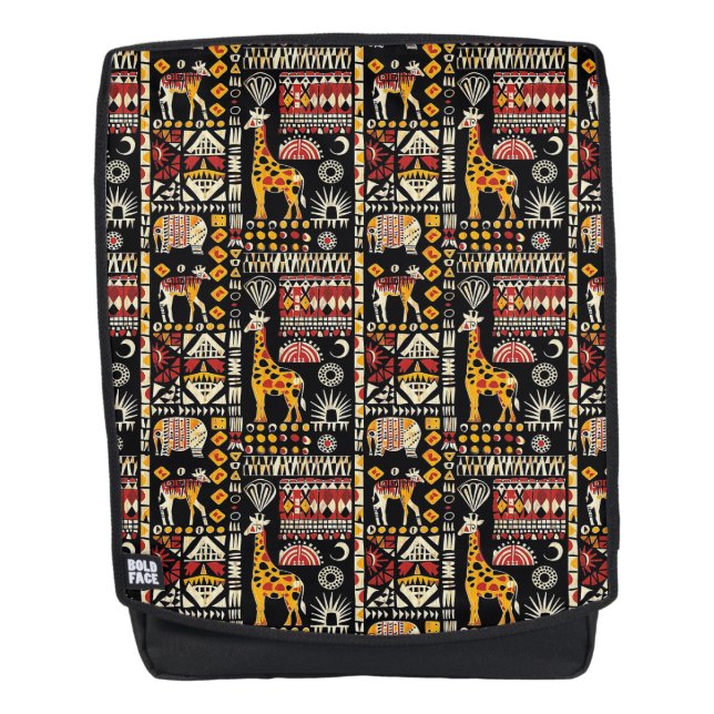 Sac À Dos Ornement traditionnel ethnique africain, patte tri (Devant)