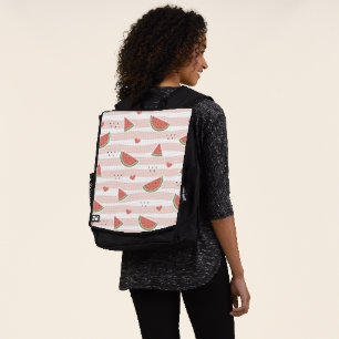 Sac À Dos Pastèques rouges, Coeurs, Grandes Pâtes, Motif d'é