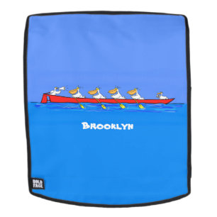 Sac À Dos Pélicans drôles faisant de l'aviron illustration d