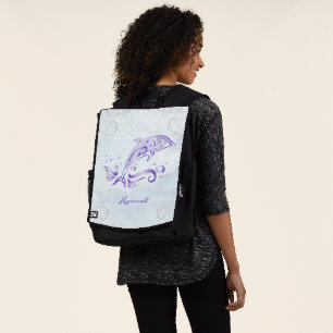 Sac à dos personnalisé violet dauphin