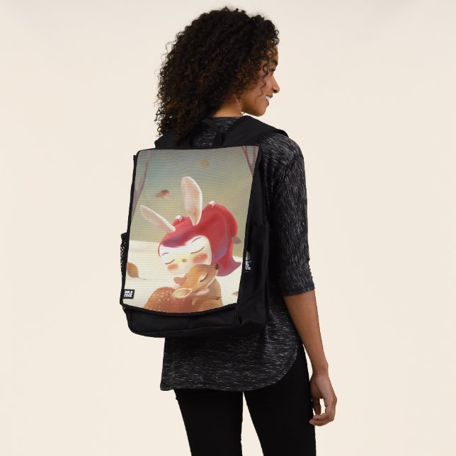 Sac À Dos Petite fille qui serre des cerfs (Porté)