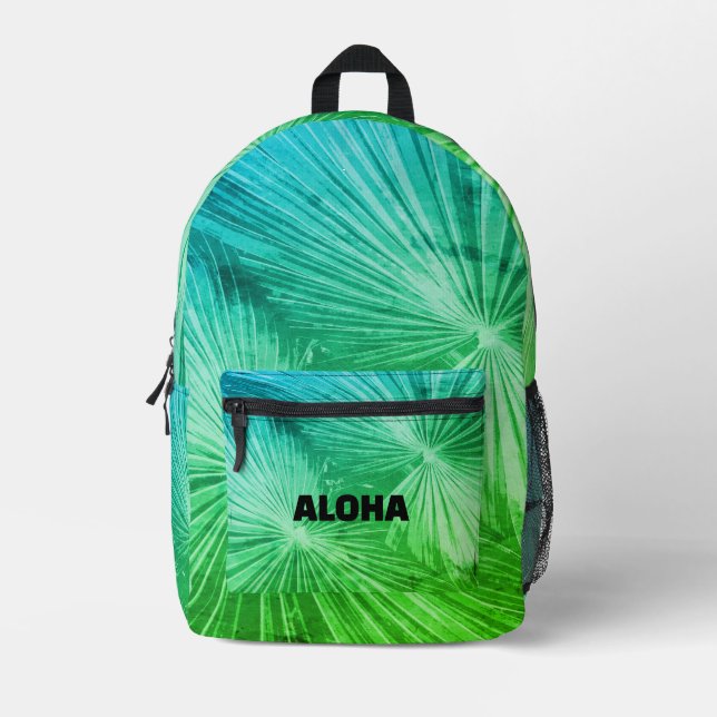 Sac à dos photo personnalisé avec feuille de palme (Recto)