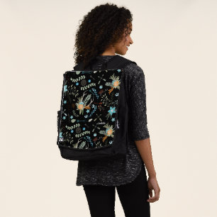 Sac À Dos Pinceau de forêt Corail rose vert Antler Flèche Mo