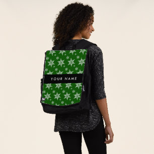 Sac À Dos Pneus blancs, Vert, Votre nom, Personnaliser