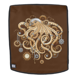 Sac À Dos Poulpe Steampunk Rétro Fantastique Mécanique