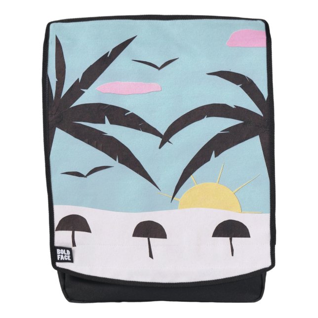 Sac à dos pour adultes avec design de plage Silhou (Devant)