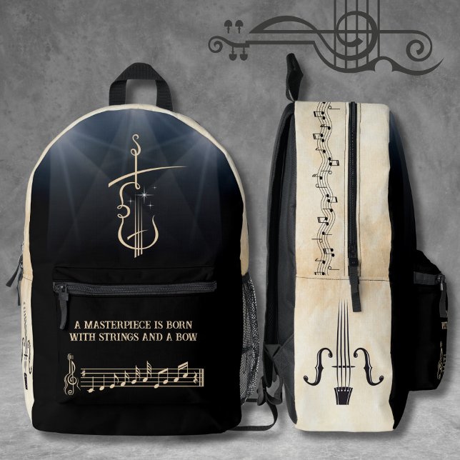 Sac à dos pour instrument de musique violoniste ar (Artistic Violinist Musical Instrument Backpack)
