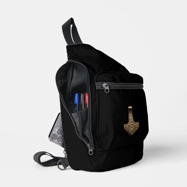 Sac à dos pour marteau à bascule noir Gold Thor (Ouvrir)