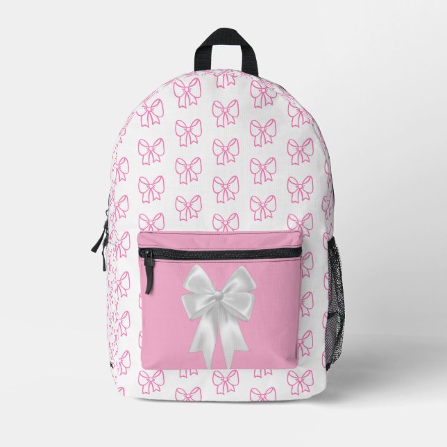Sac à dos pour Motif à mâchoire rose mignon avec r (Recto)