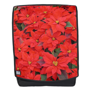 Sac À Dos Red Poinsettias I Christmas Holiday Floral Photo