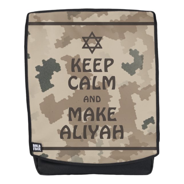 Sac À Dos Restez Calme Et Faites De L'Aliyah (Devant)