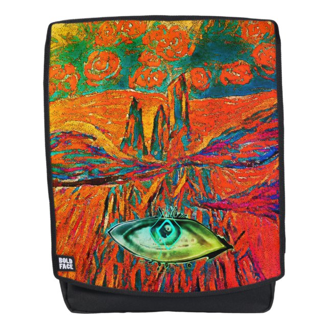 Sac À Dos Roses expressifs dans le ciel et l'oeil (Devant)