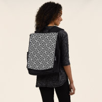 Sayagata motif, japonais, noir et blanc