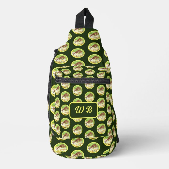 Sac à dos scène de forêt de biche et de faon (Recto)