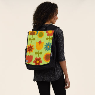 Sac À Dos Style géométrique floral rétro milieu du siècle
