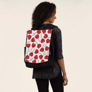Sac À Dos Sucettes rouges, sucettes en forme de cœur, motif 