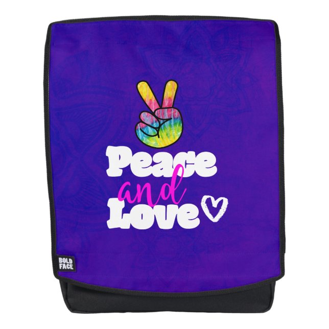 Sac À Dos Symbole de paix et d'amour Arc-en-ciel (Devant)