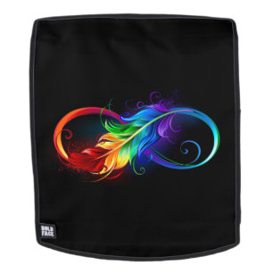 Sac À Dos Symbole d'infini avec plume arc-en-ciel
