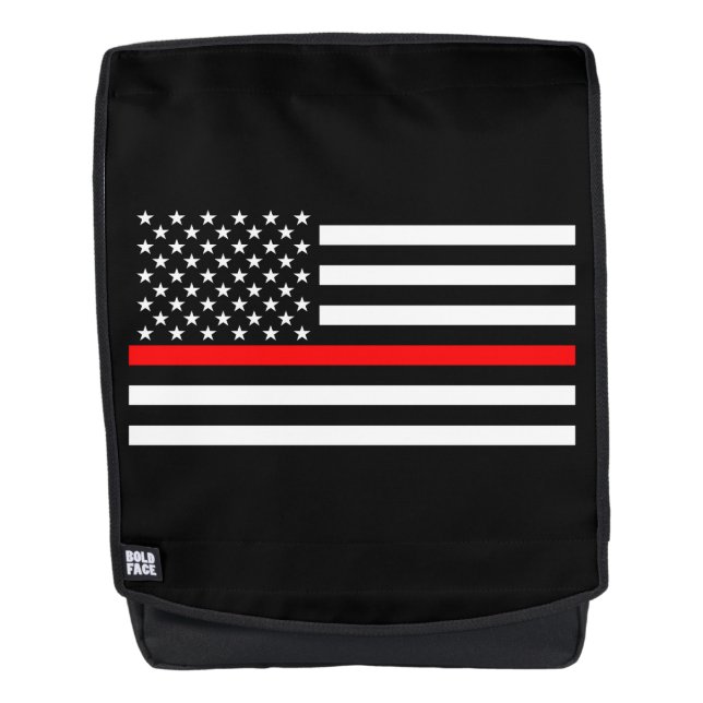 Sac À Dos Symbolic mince Red Line American Flag graphique su (Devant)