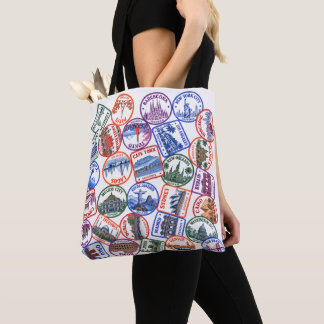 Sac à dos tampon de passeport des villes du monde
