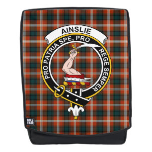 Sac À Dos Tartan Plaid De L'Ainslie Clan Crest