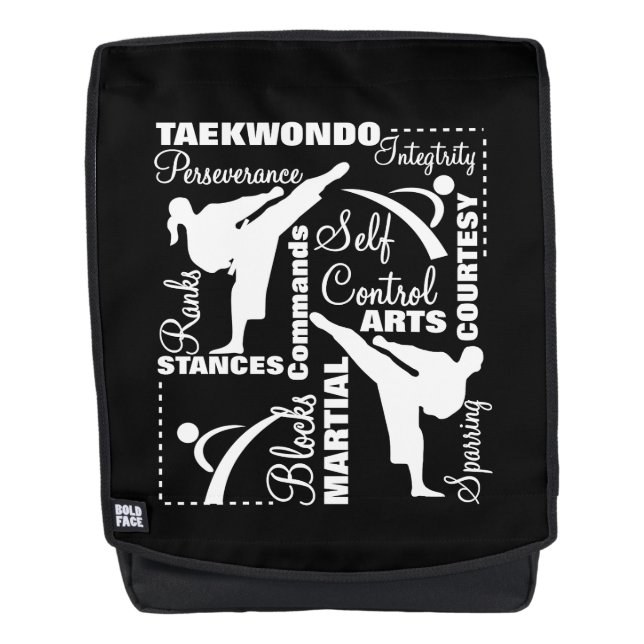 Sac À Dos Terminologie des sports d'arts martiaux de Taekwon (Devant)