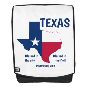 Sac À Dos TEXAS DRAPEAU Béni État Écriture chrétienne