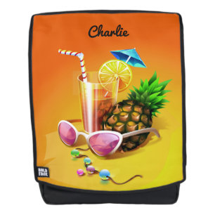 Sac À Dos Tropical Drink dossier de nom personnalisé