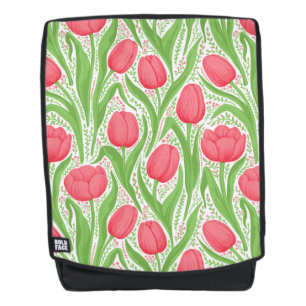 Sac À Dos Tulipes en rouge et vert