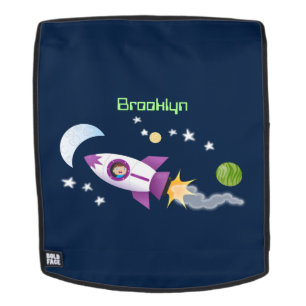 Sac À Dos Un adorable vaisseau-fusée dans l'espace dessin an