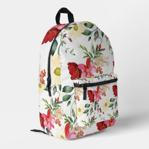 Sac à dos vintage d'aquarelle printanière