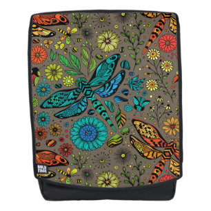 Sac À Dos Voler, libellule de mouche sur brun