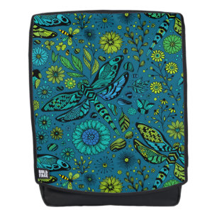 Sac À Dos Voler, pilonner la libellule en bleu