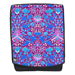 Sac À Dos William Morris Hyacinth Imprimer, Aqua et Purple