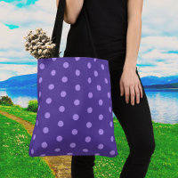 Sac à épaule à motif pourpre à point Polka