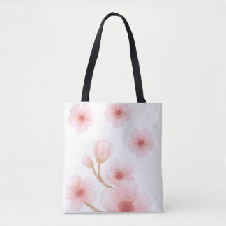 Sac à épaule esthétique à fleurs de cerisier rose