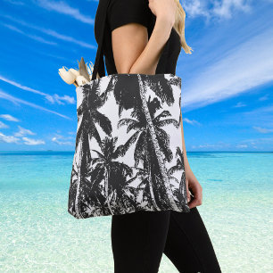 Sac à épaule moyenne des palmiers noirs