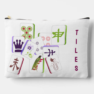 Sac à fermeture éclair pour tuiles de Mahjong