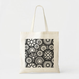 Sac à fleurs noir rétro