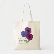 Sac à fleurs violet février mois de naissance