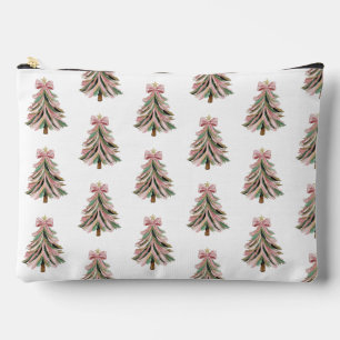 Sac à imprimé de Noël à coups de pinceau rose et v