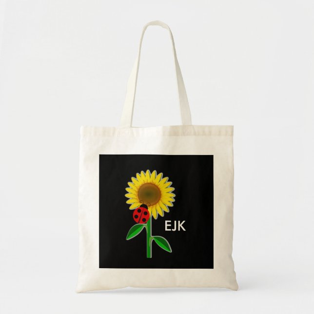 Sac à livres de monogramme de coccinelle et de tou (Devant)