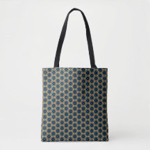 Sac à main à motif floral bleu et jaune
