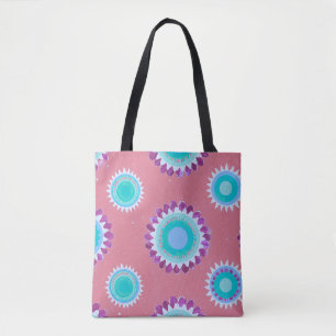 Sac à main à motif floral joyeux – Grand cabas col