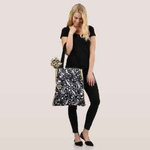 Sac à main à motifs paisley noir Life Quote - Adie