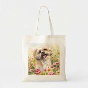 Sac à main aquarelle Lhasa Apso