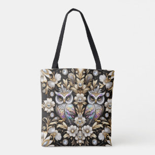 Sac à main Art Déco hiboux arc-en-ciel